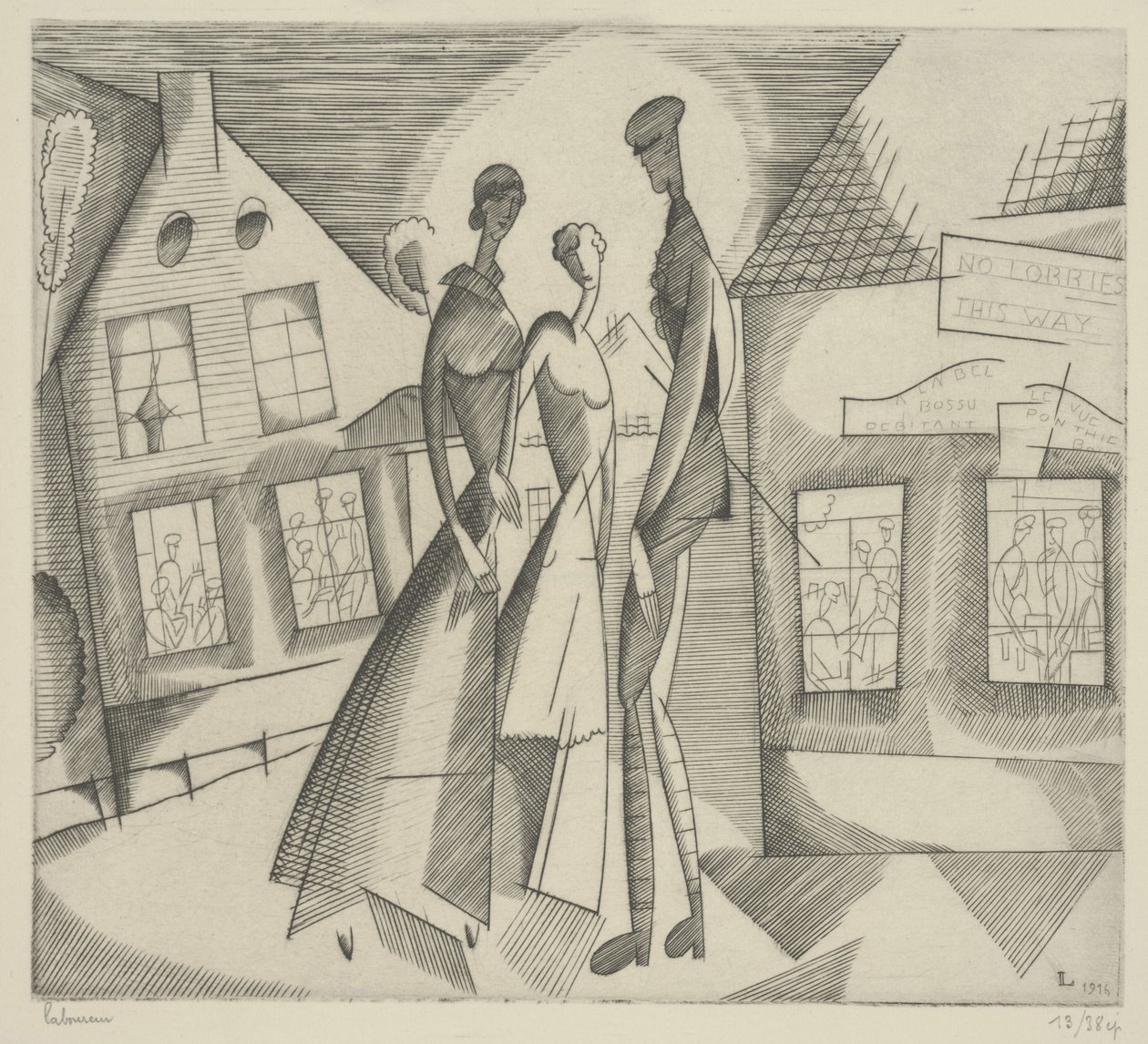 Avond in het Dorp door Jean Emile Laboureur