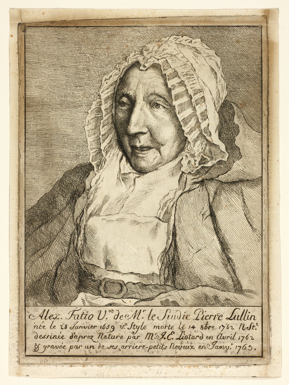 Mevrouw Pierre Lullin-Fatio door Jean Étienne Liotard