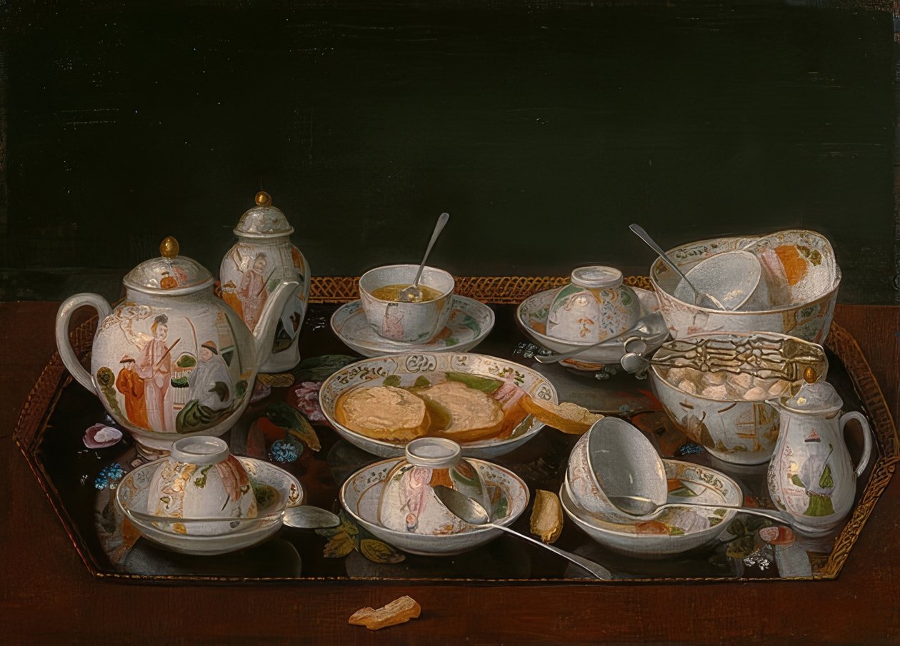 Stilleven: Theeservies door Jean Étienne Liotard