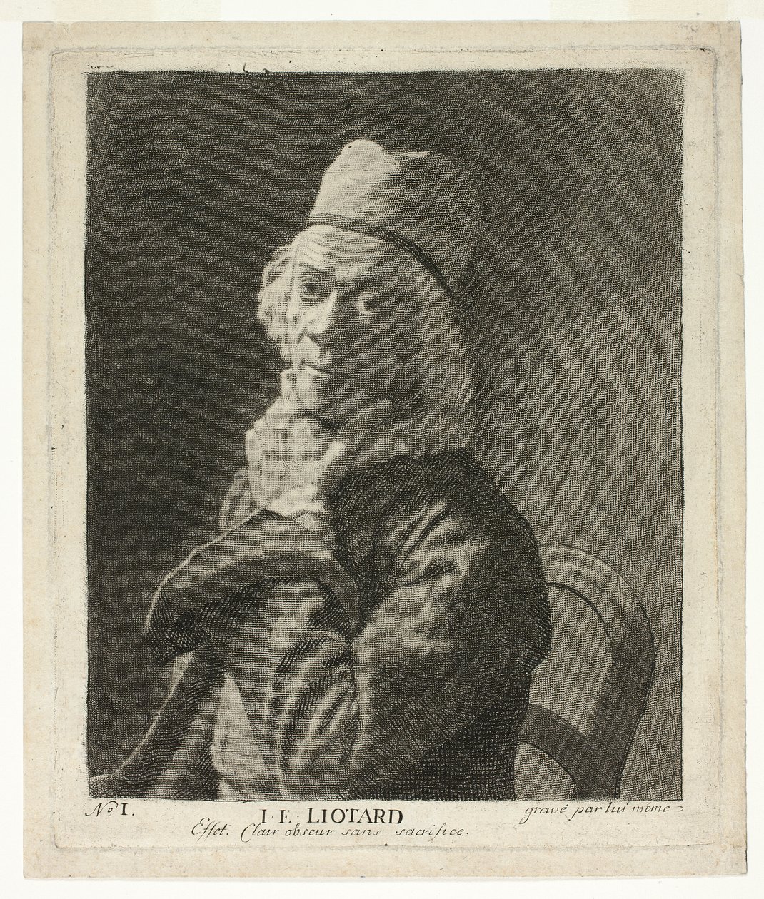 Het kleine zelfportret door Jean Étienne Liotard