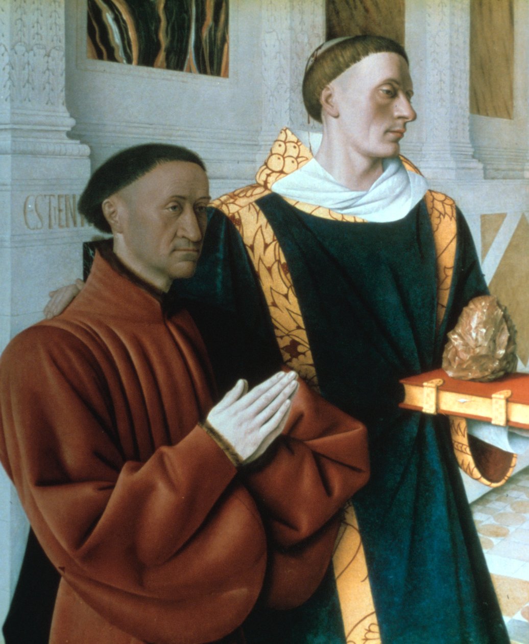 Etienne Chevalier en Sint Stefanus, ca. 1450 door Jean Fouquet