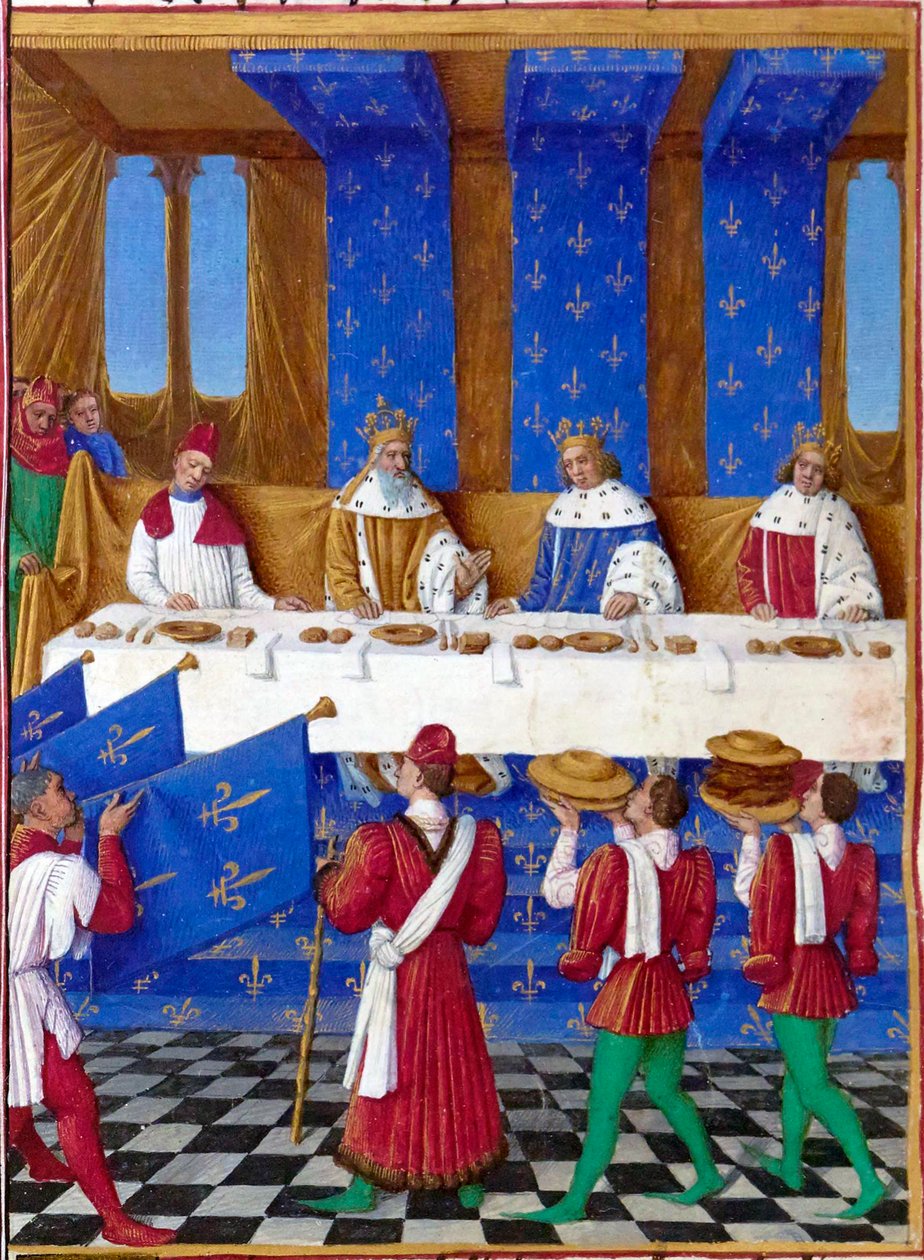Frans: Banket van Charles V le Sage door Jean Fouquet
