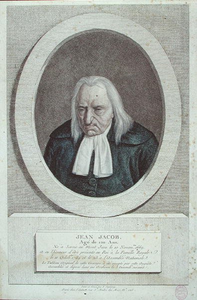 Jean Jacob, 120 jaar oud door Jean Francois (after) Garneray