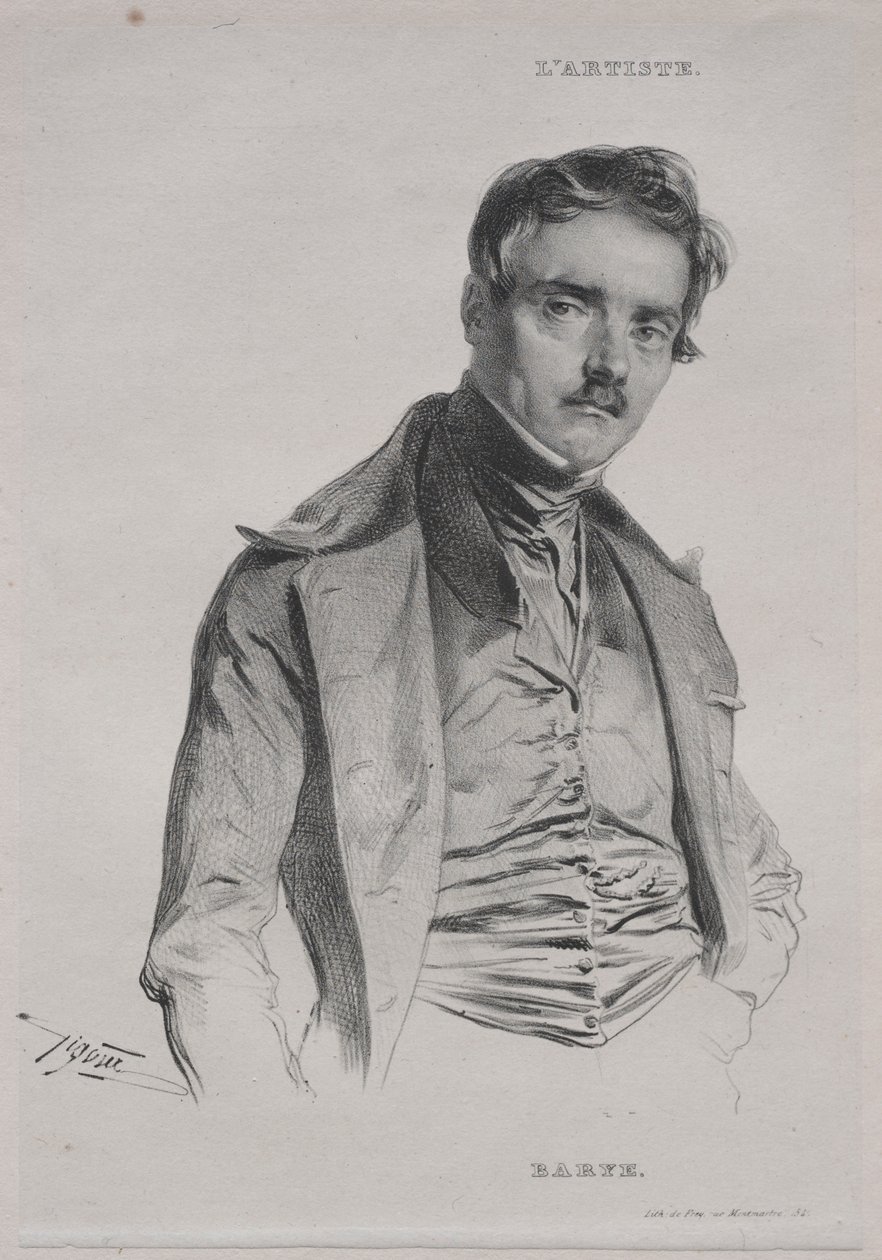 Antoine-Louis Barye door Jean Francois Gigoux