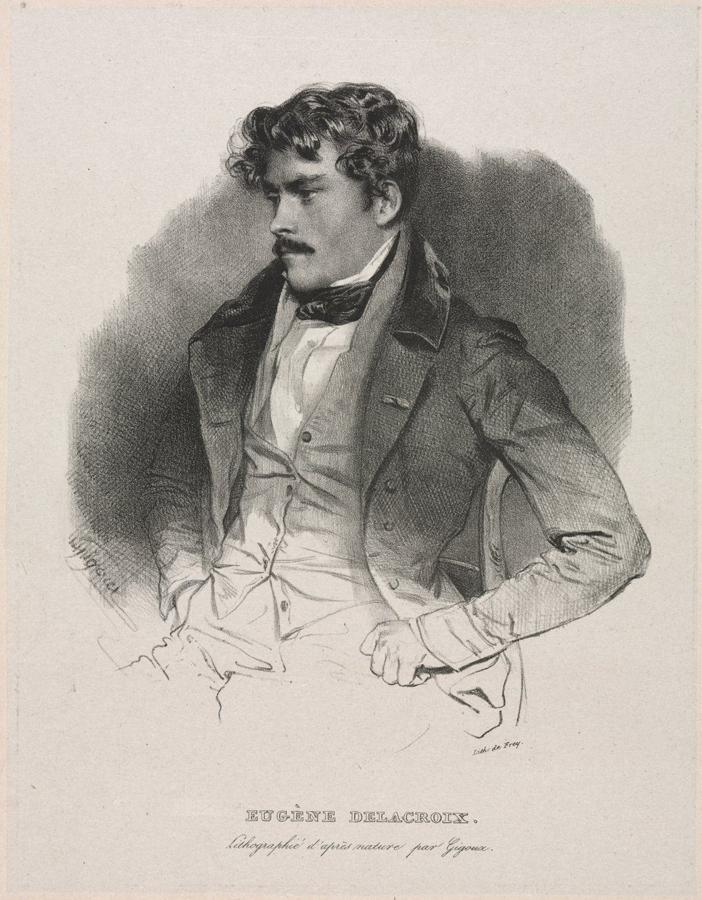 Eugène Delacroix door Jean Francois Gigoux