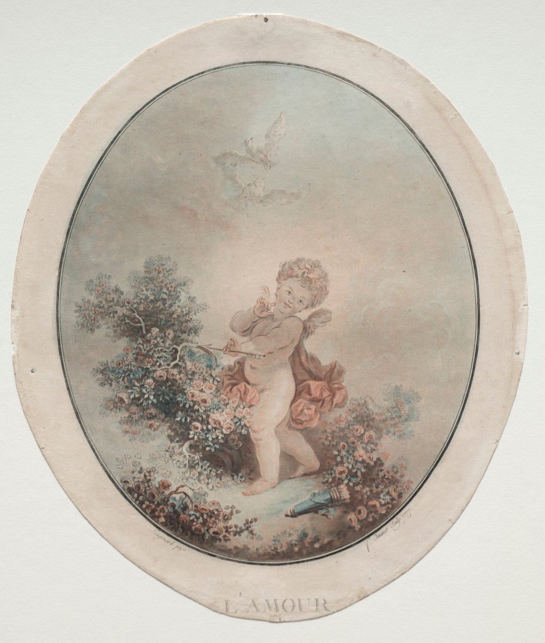 Cupido, 1777 door Jean Francois Janinet