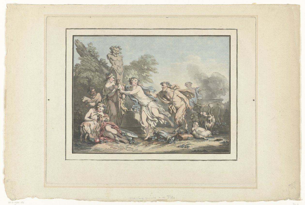 Herderinnen en saters door Jean Francois Janinet