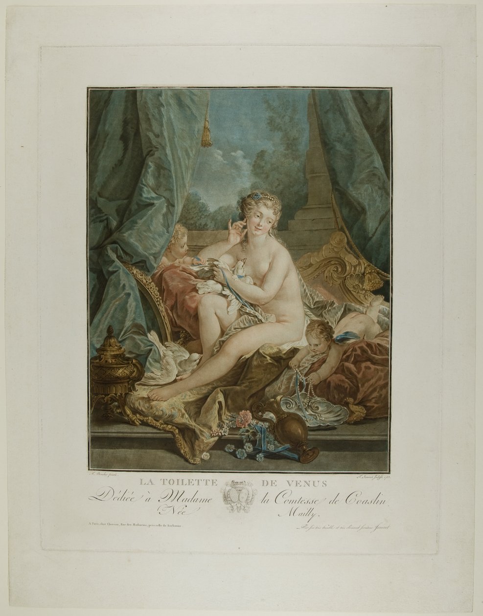Het toilet van Venus door Jean Francois Janinet