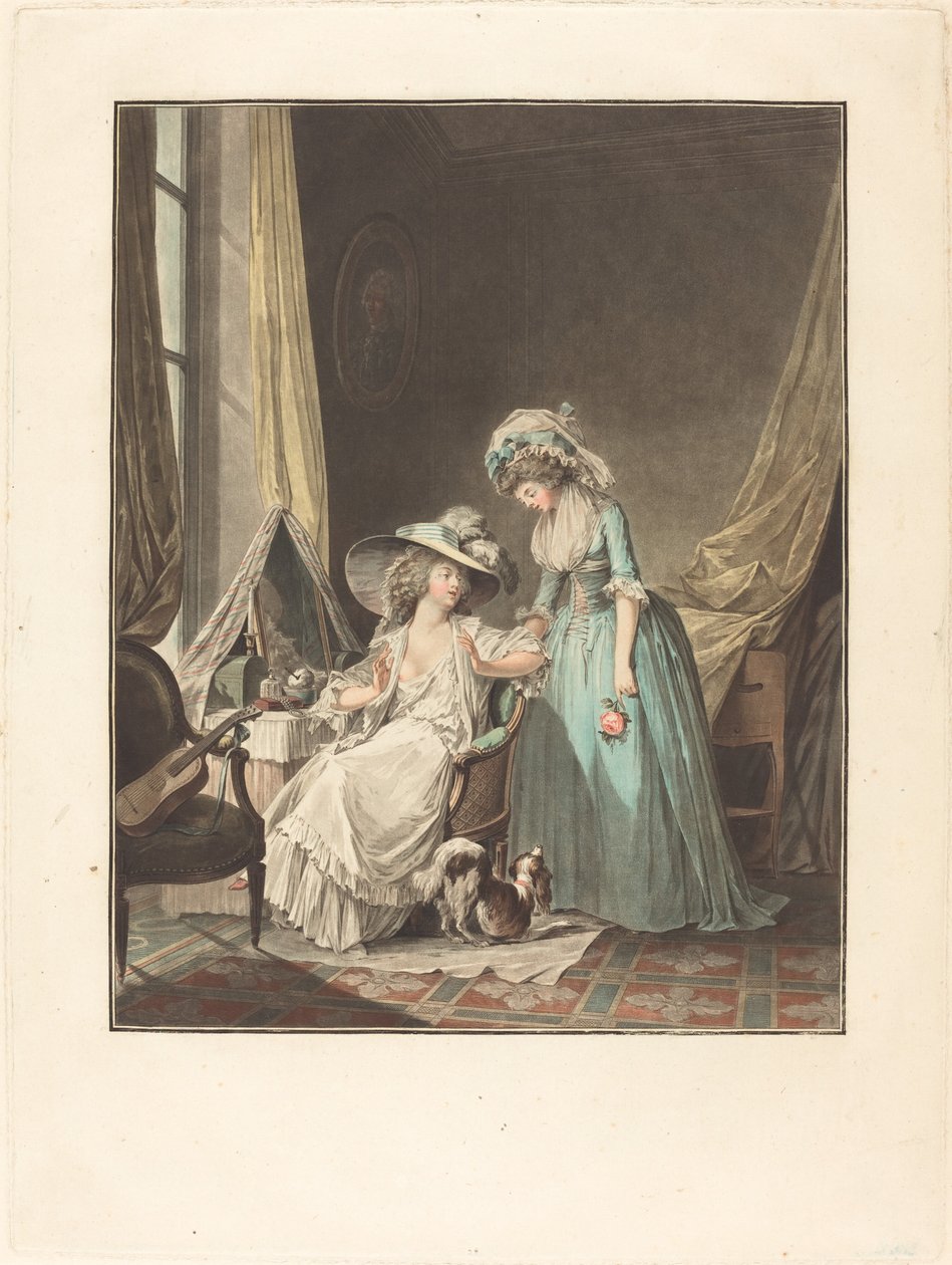 De moeilijke bekentenis, 1787 door Jean Francois Janinet