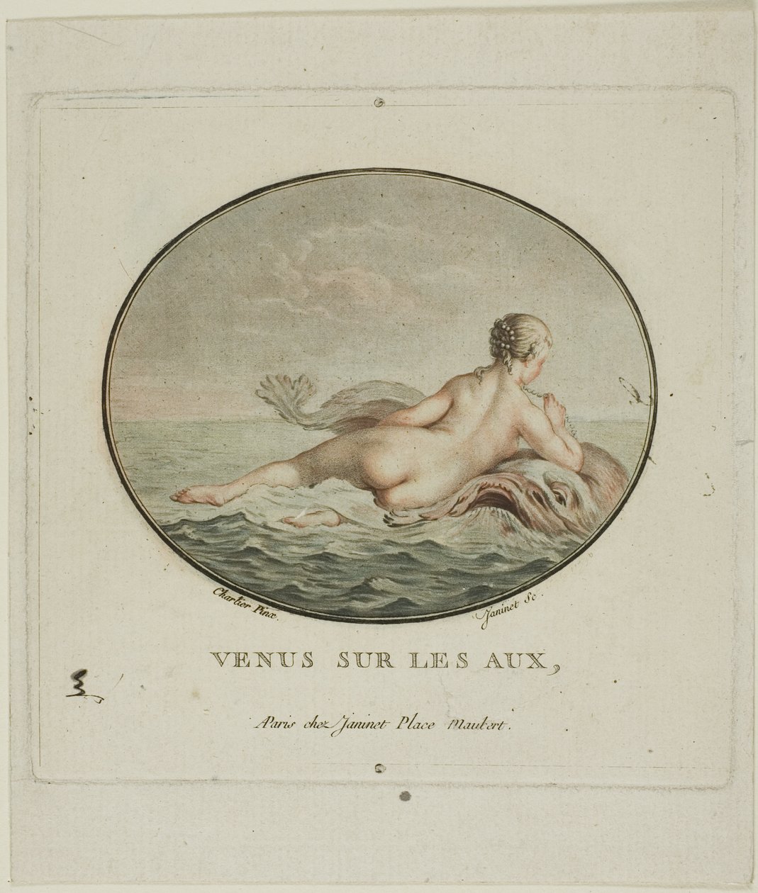 Venus op de Aux door Jean Francois Janinet