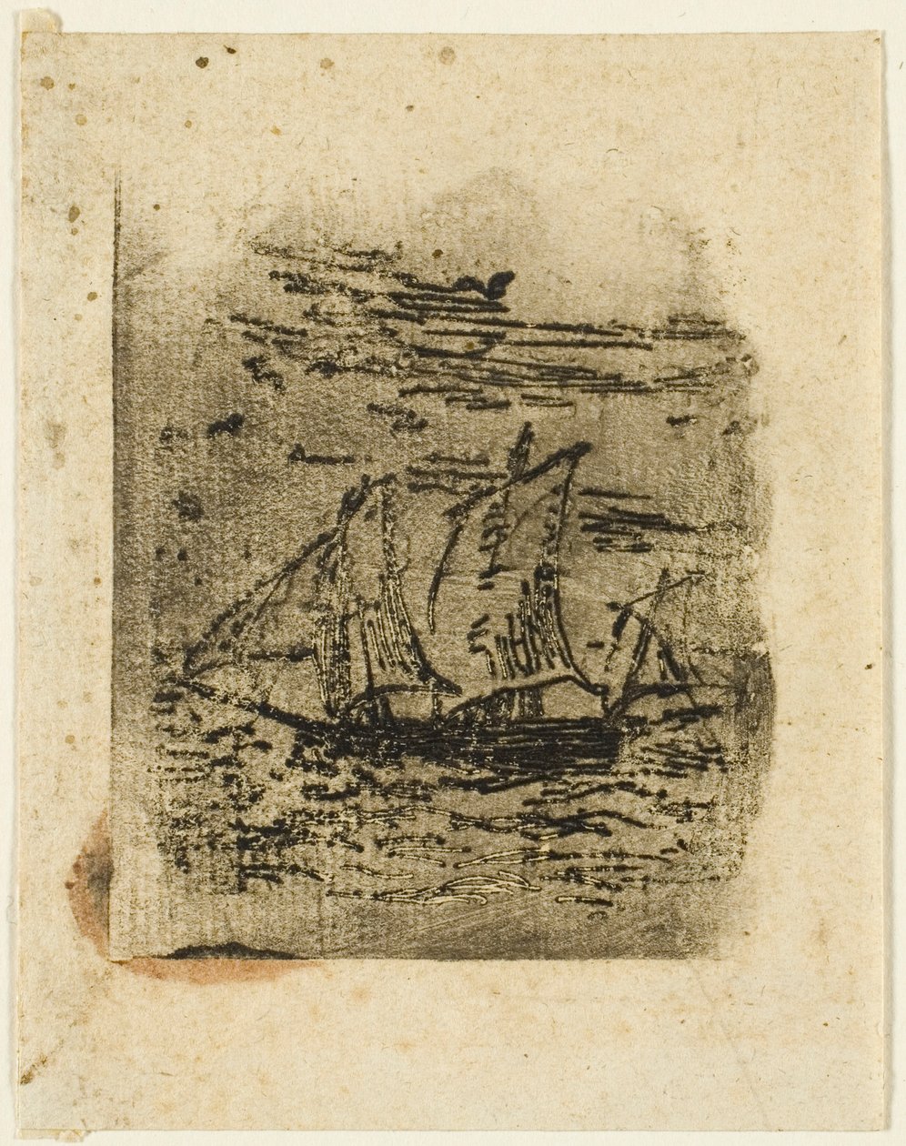 Een schip onder zeil door Jean Francois Millet