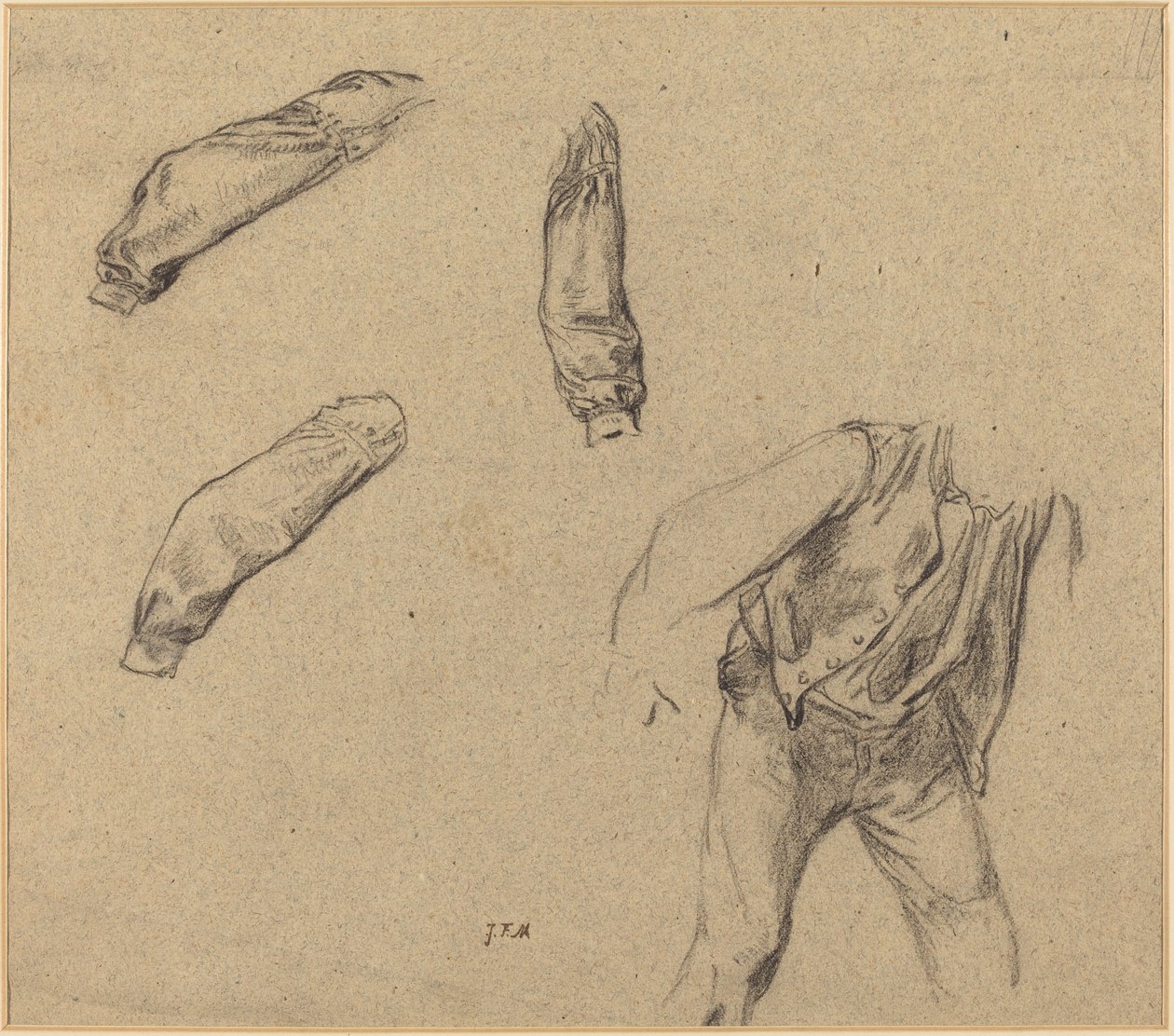 Kostuumstudies door Jean Francois Millet