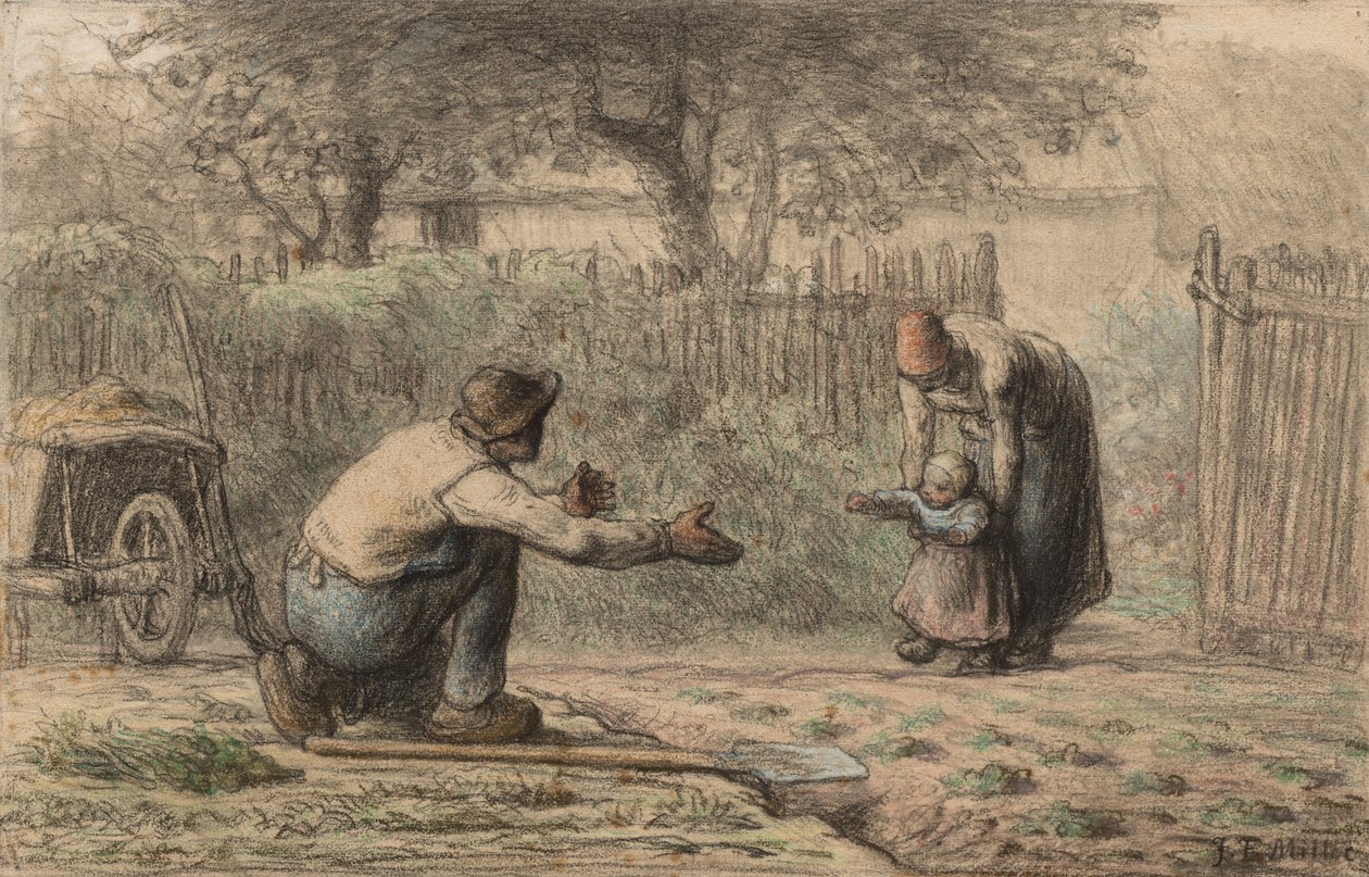 Eerste stappen door Jean Francois Millet