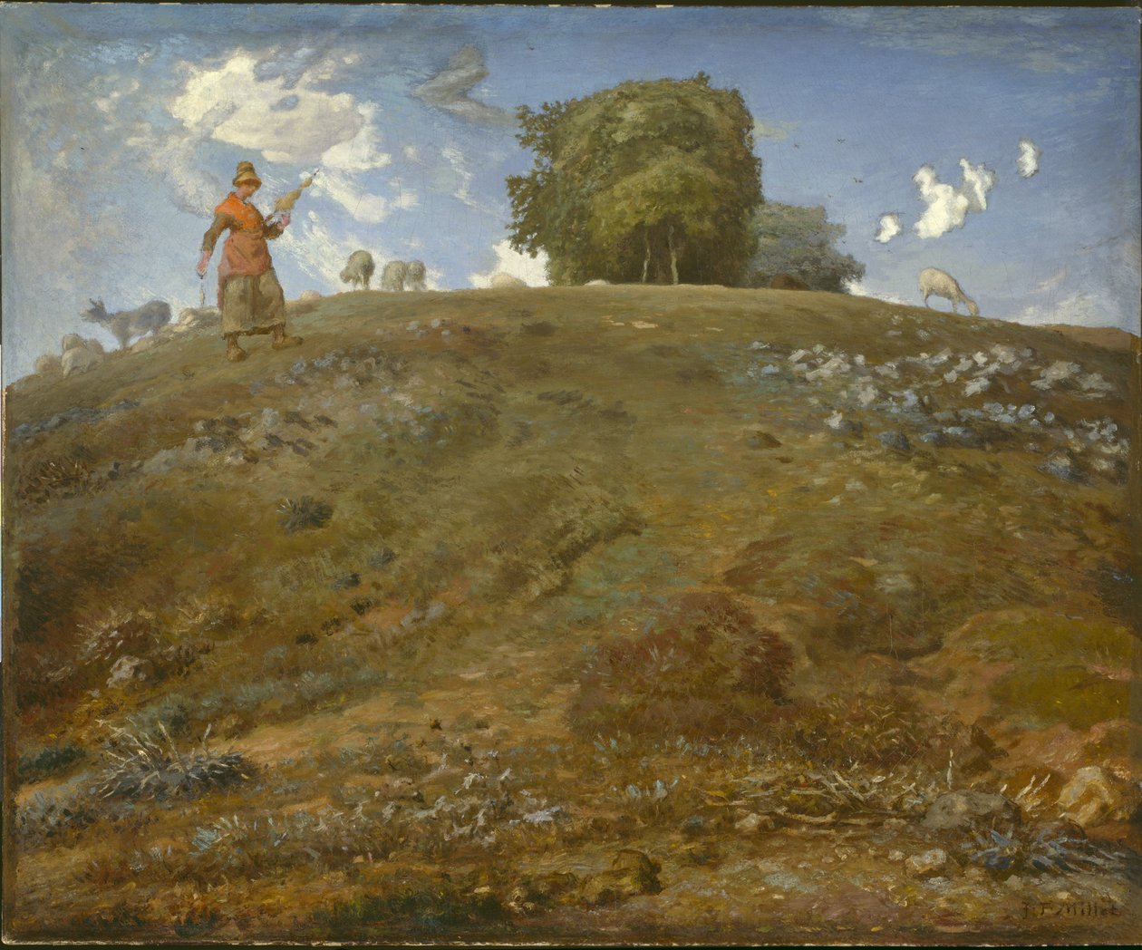 In de Auvergne, 1866-69 door Jean Francois Millet
