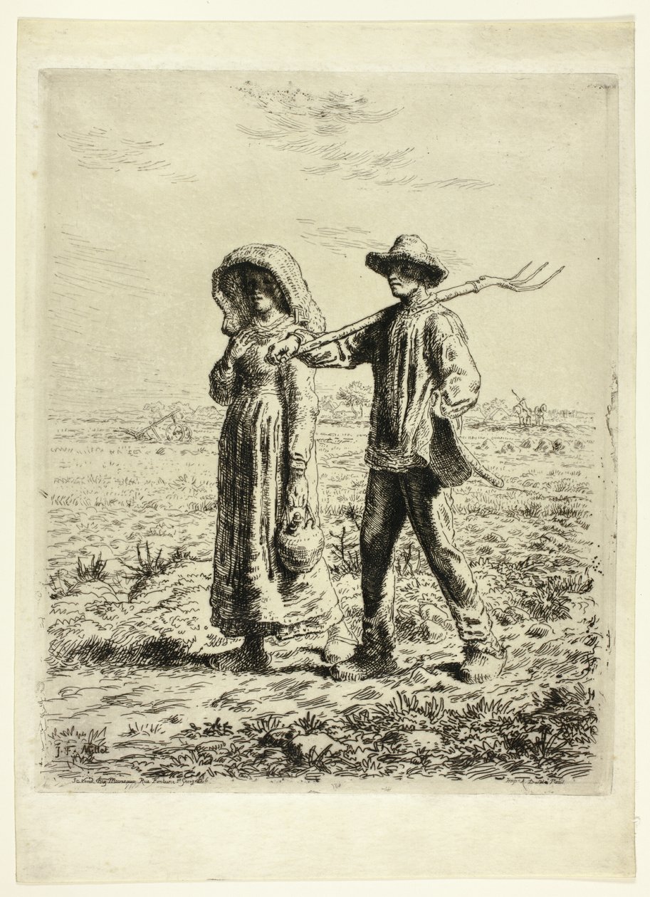 Boeren Gaan Werken door Jean Francois Millet