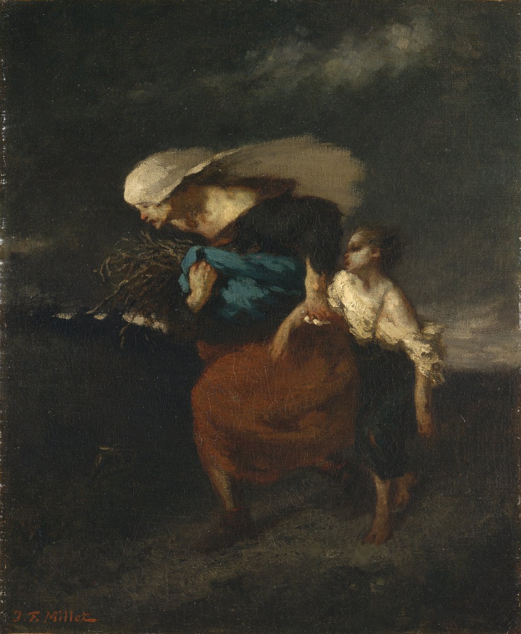 Terugtrekken uit de Storm door Jean Francois Millet