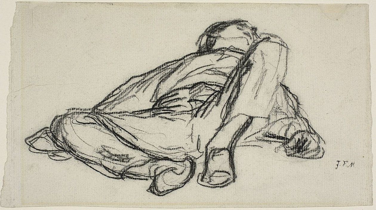 Slapende boer door Jean Francois Millet