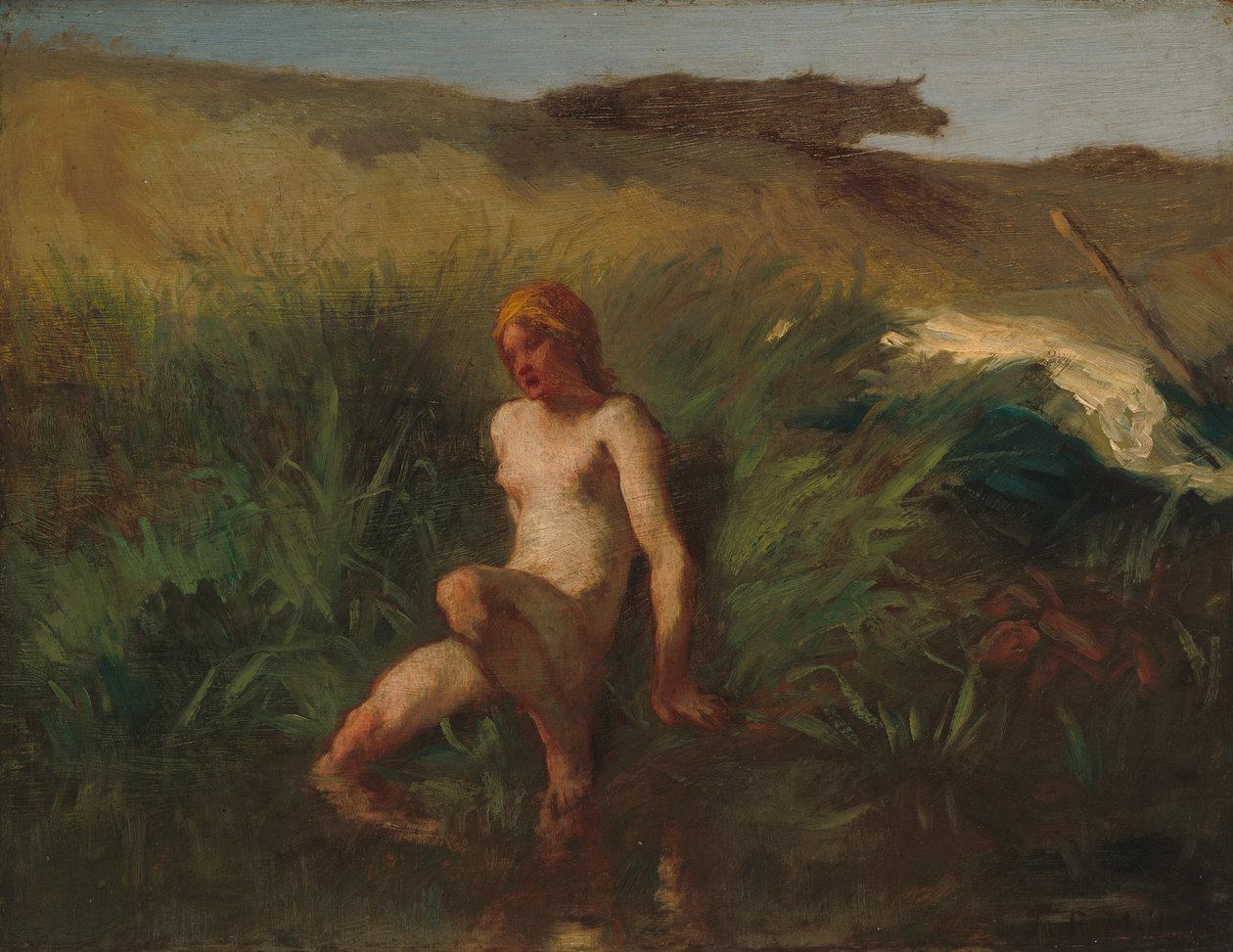 De Baadster door Jean Francois Millet