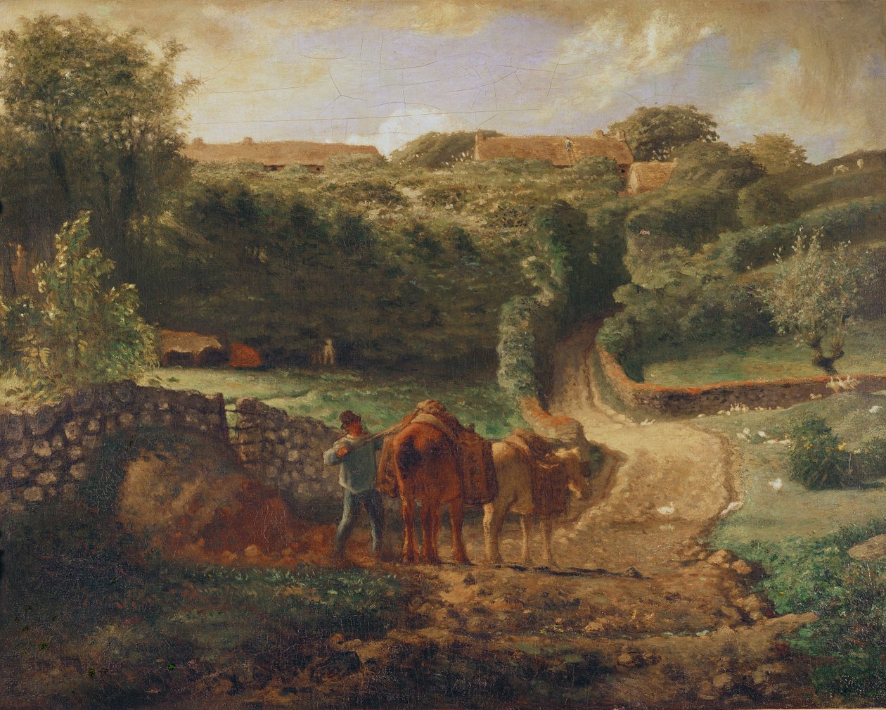 De Neef Hamlet in Greville door Jean Francois Millet
