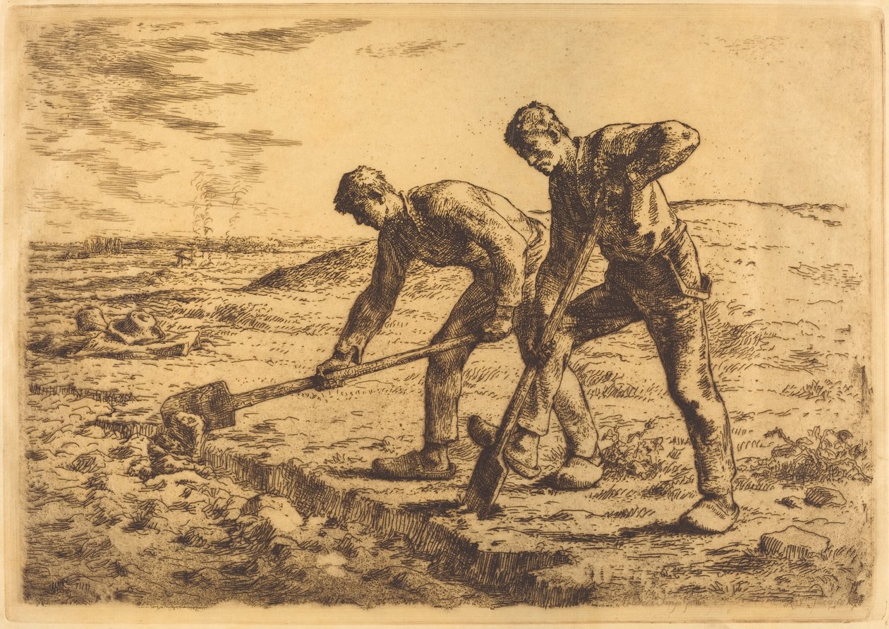 De gravers door Jean Francois Millet