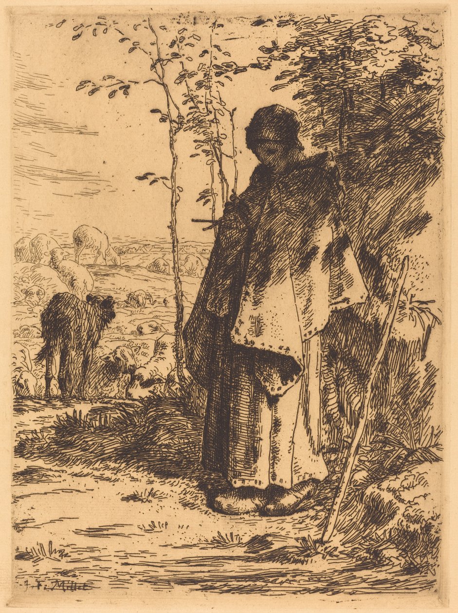 De Grote Herderin door Jean Francois Millet