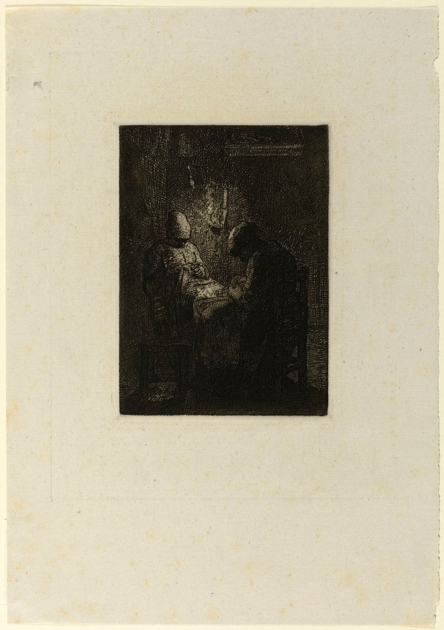 De Wacht door Jean Francois Millet