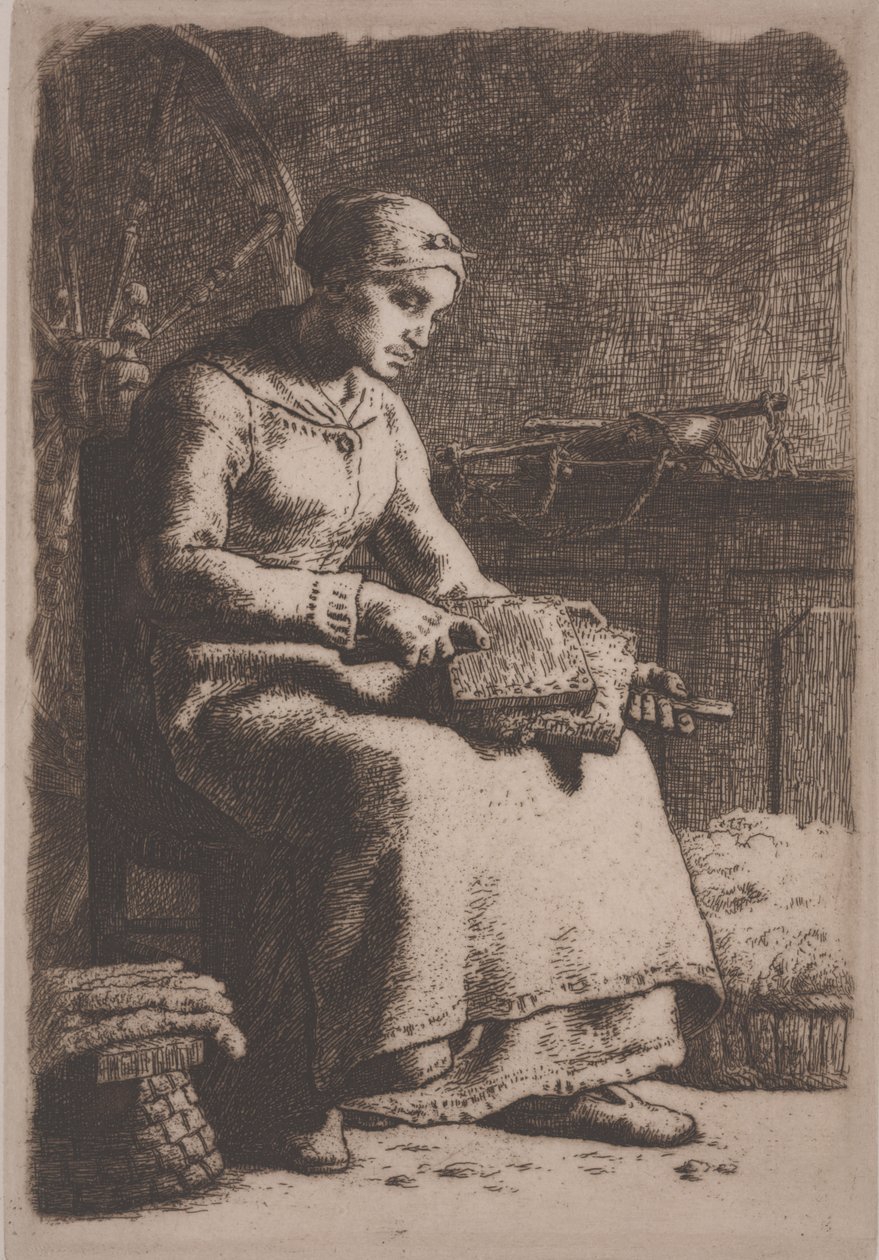 De Wolkammer door Jean Francois Millet