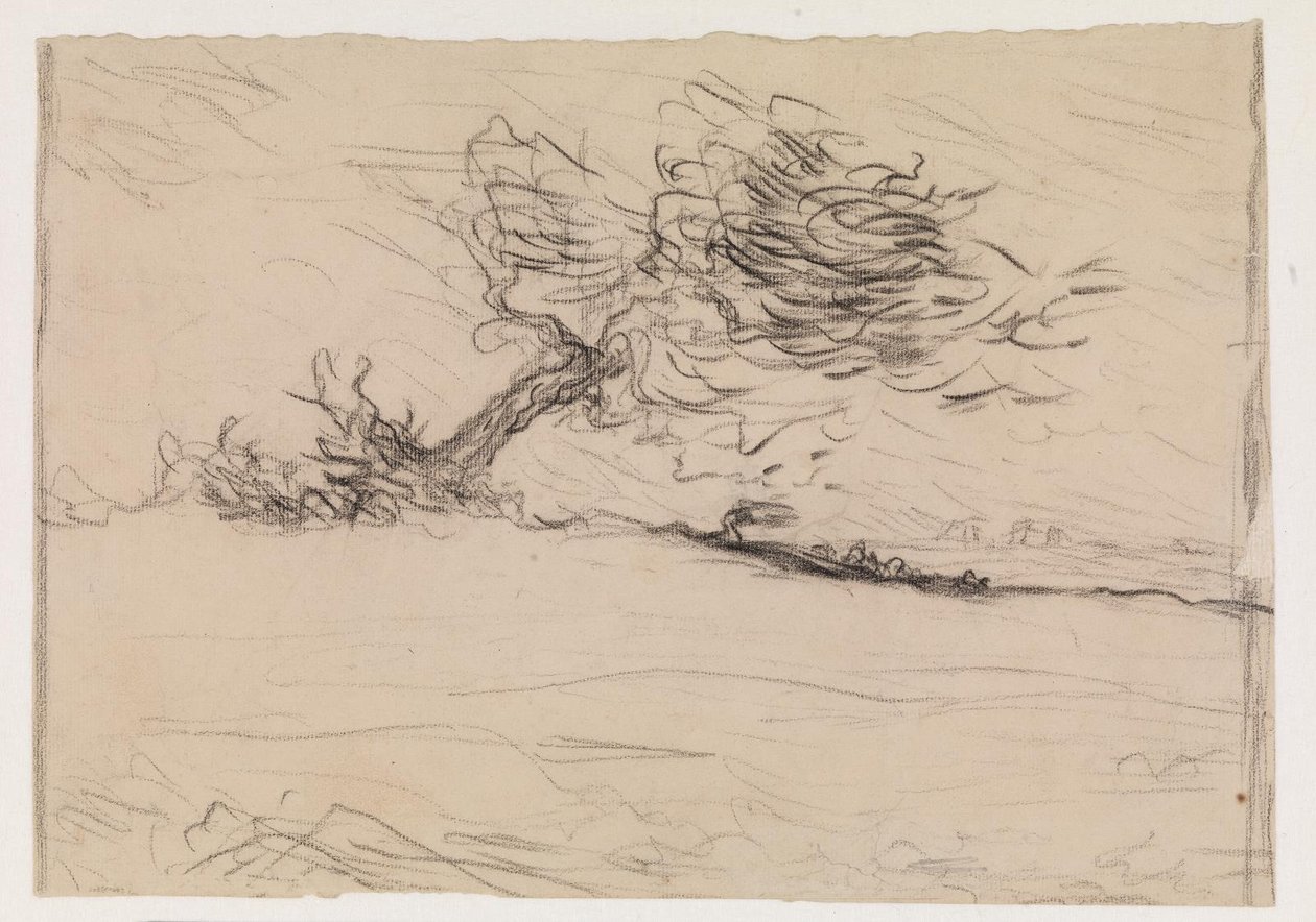 De Windstoot door Jean Francois Millet