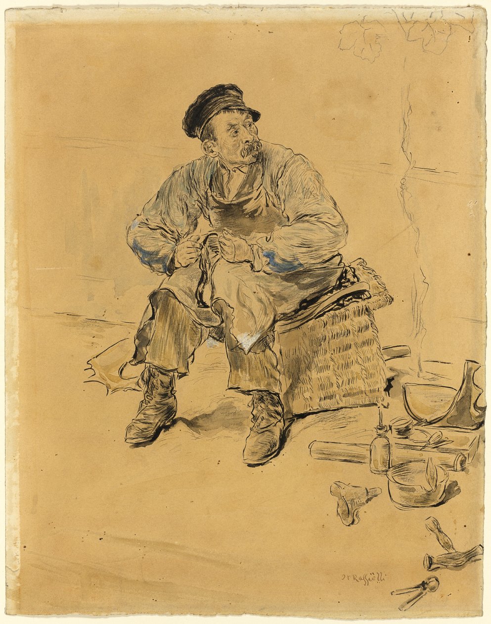 Een schoenmaker door Jean Francois Rafaelli
