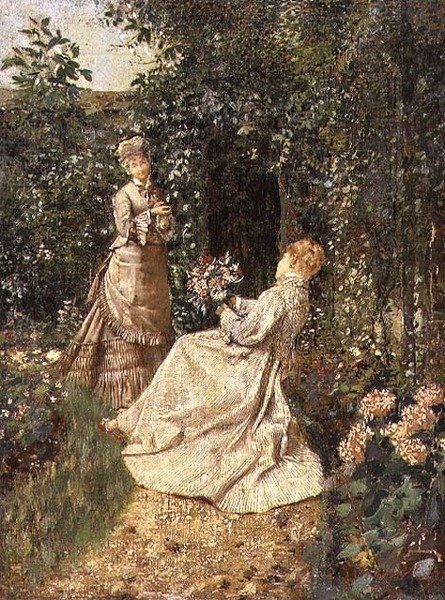 In de tuin door Jean Francois Raffaelli