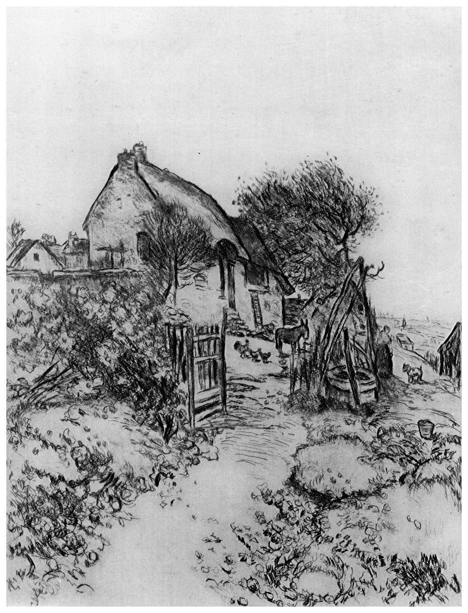 La Chaumiere, c1870-1920 1924 door Jean Francois Raffaelli