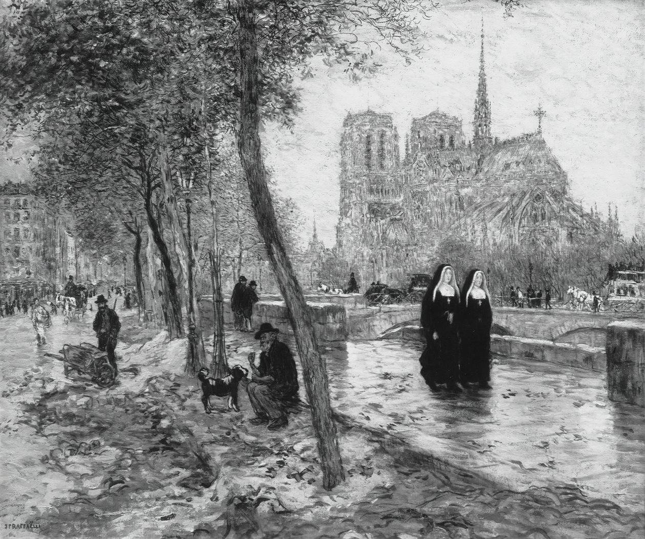 Notre Dame de Paris door Jean Francois Raffaelli