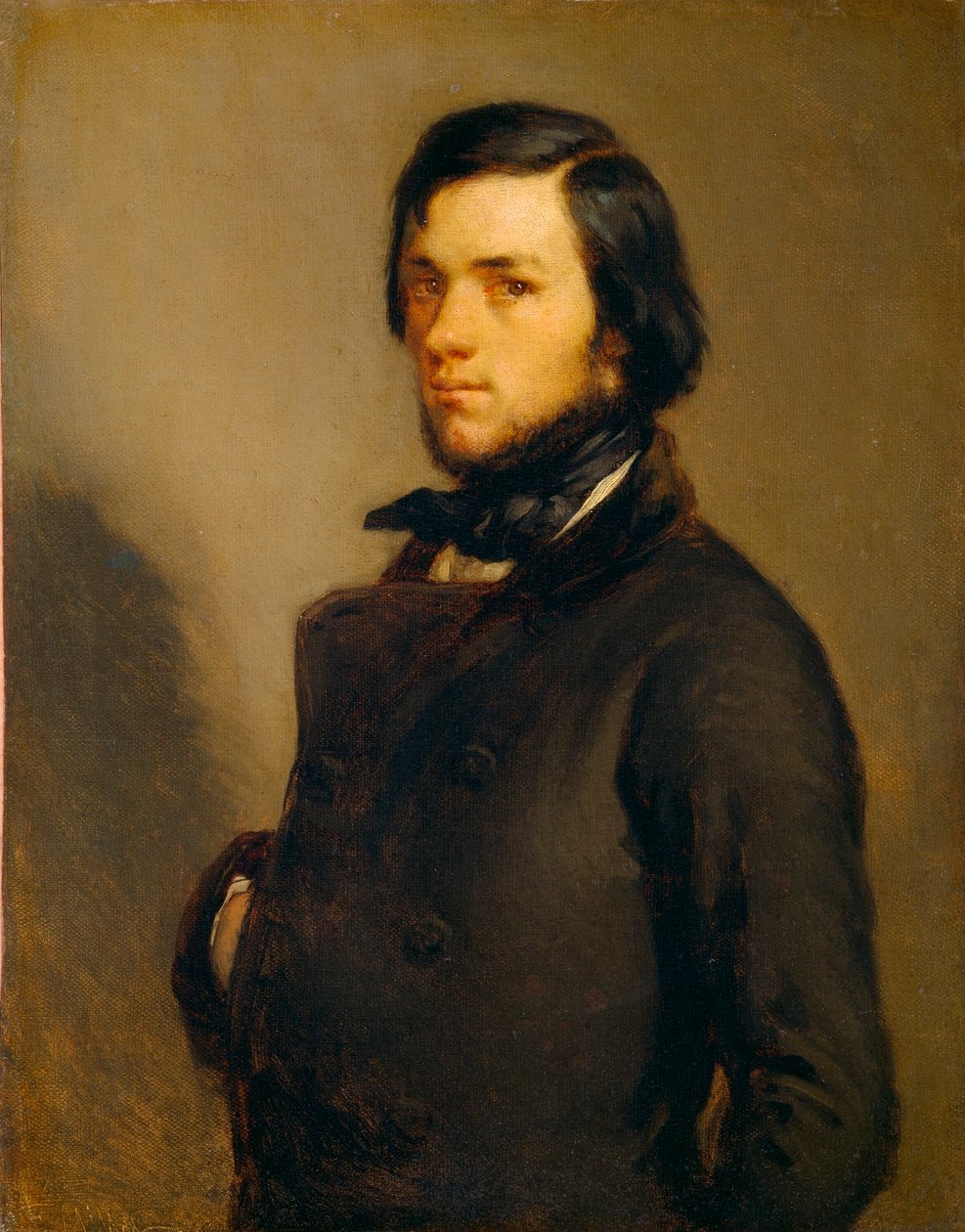 Portret van een man door Jean Francois Millet