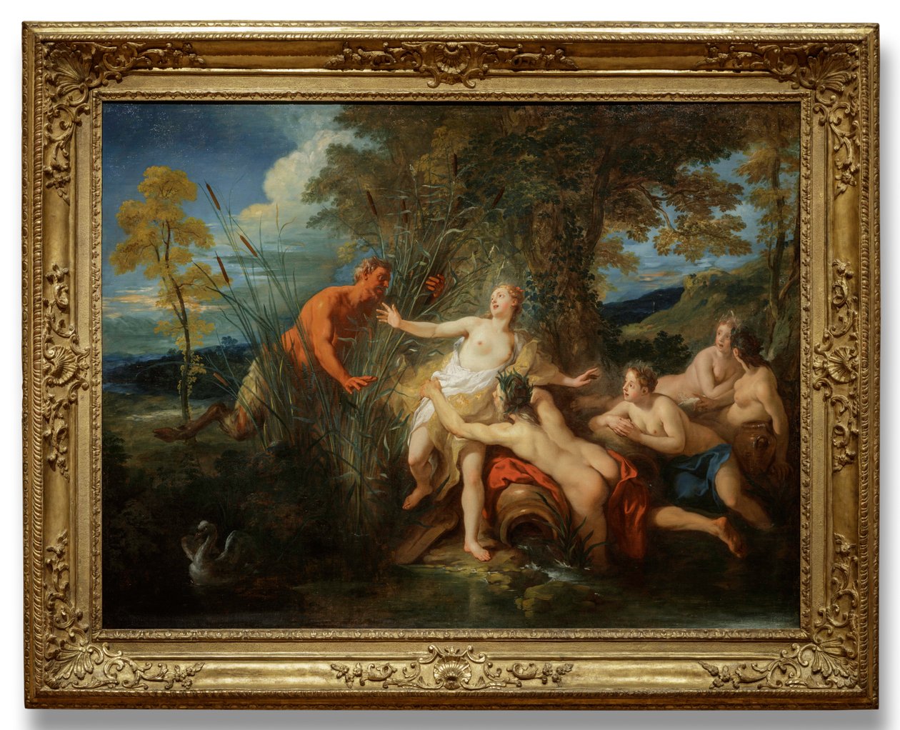 Pan en Syrinx, 1720 door Jean François de Troy