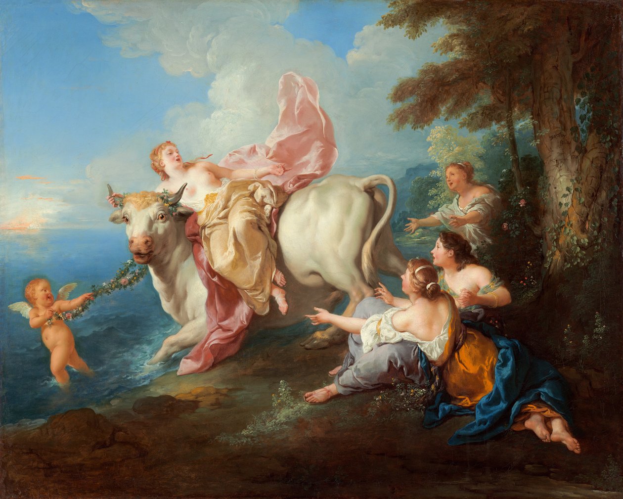 De ontvoering van Europa, 1716 door Jean François de Troy
