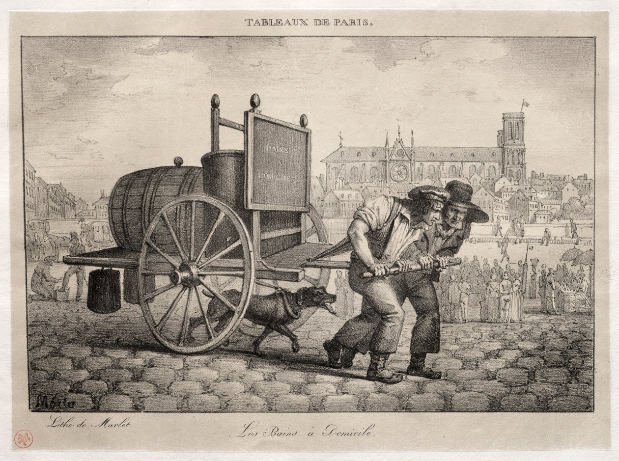 Scènes van Parijs: Baden thuis door Jean Henri Marlet