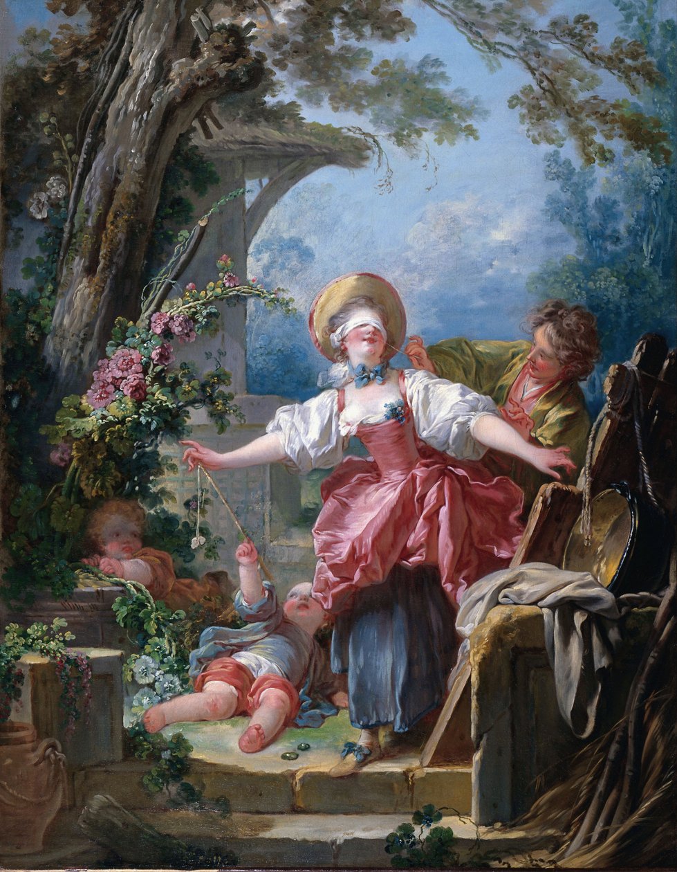 Blindenbuffel door Jean Honore Fragonard
