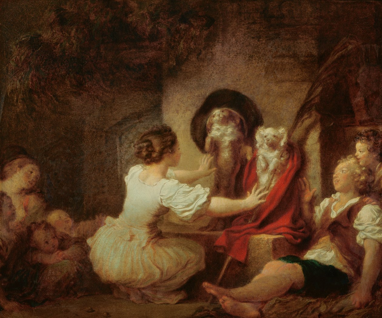 Onderwijs is alles, c.1780 door Jean Honore Fragonard