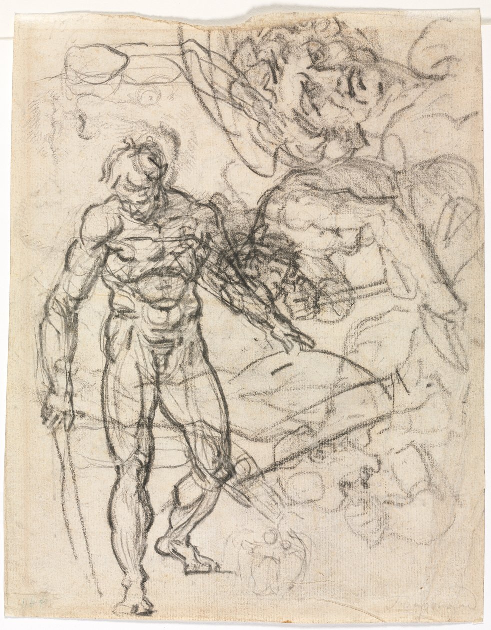 Figurenstudies (verso) door Jean Honore Fragonard