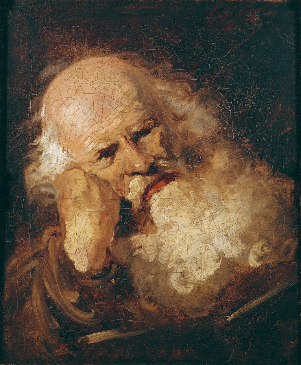 Hoofd van een oude man door Jean Honore Fragonard