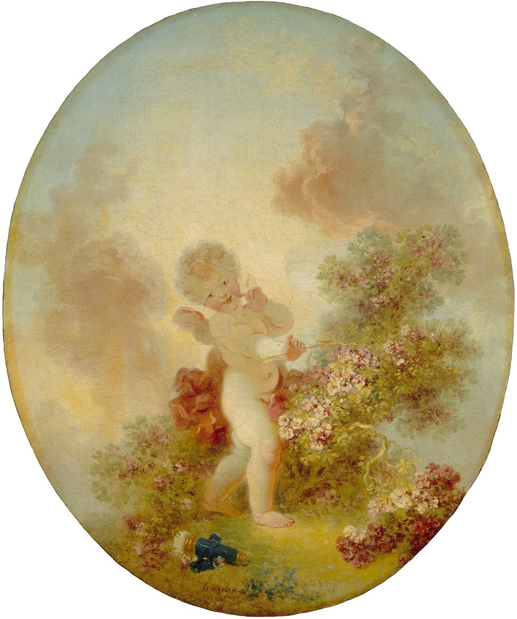 Liefde de wachter, ca. 1773-76 door Jean Honore Fragonard
