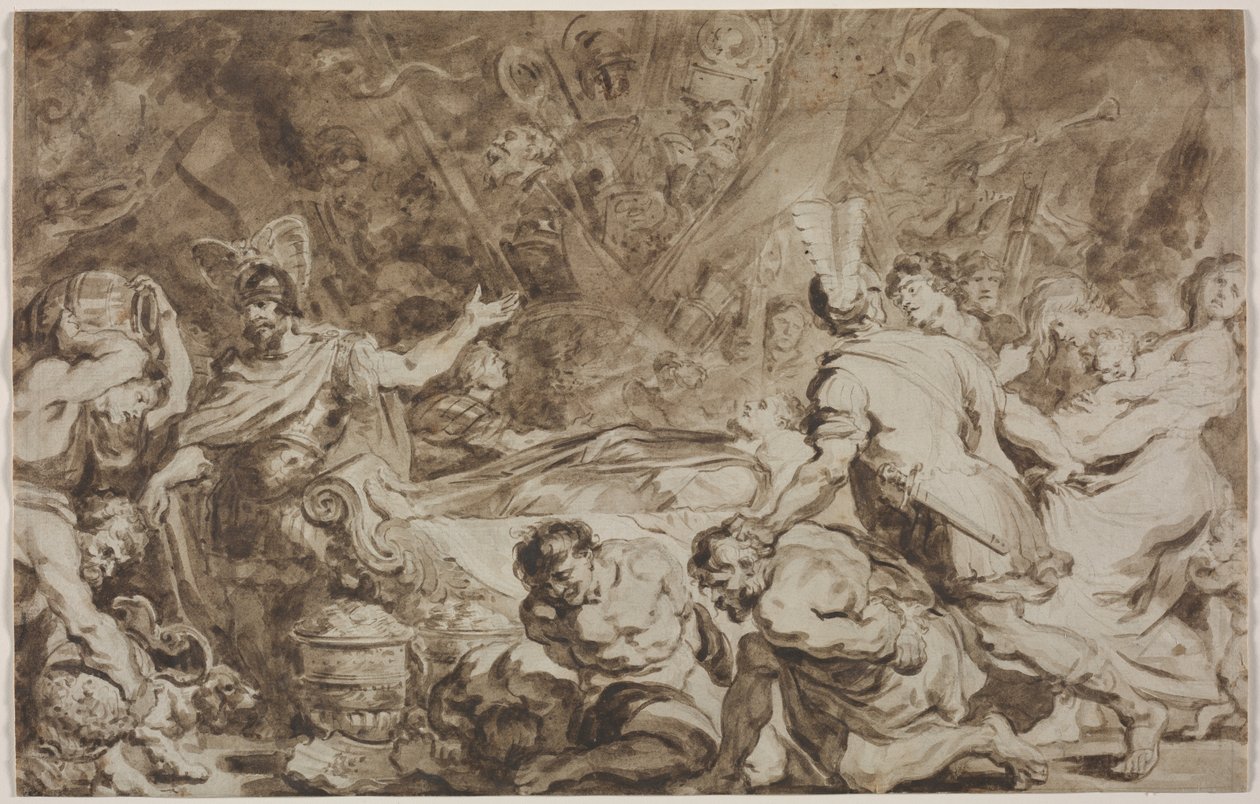 De Begrafenis van Decius Mus door Jean Honore Fragonard