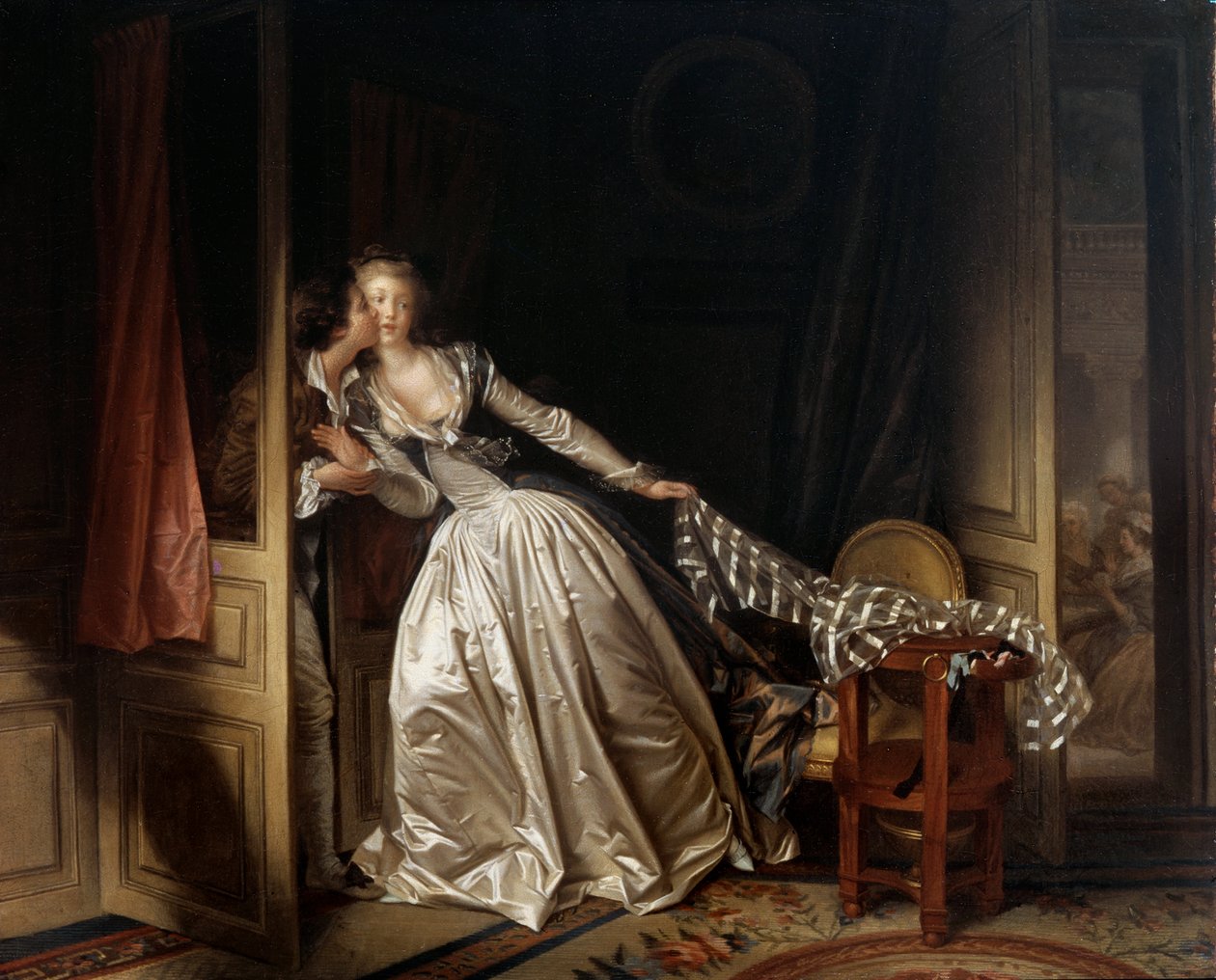 De Gestolen Kus, eind 1780s door Jean Honore Fragonard