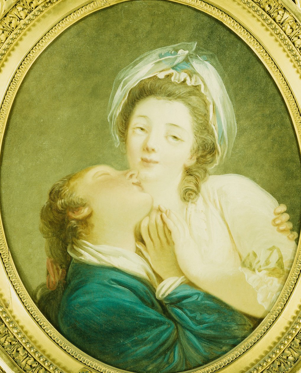 Jonge geliefden door Jean Honore Fragonard