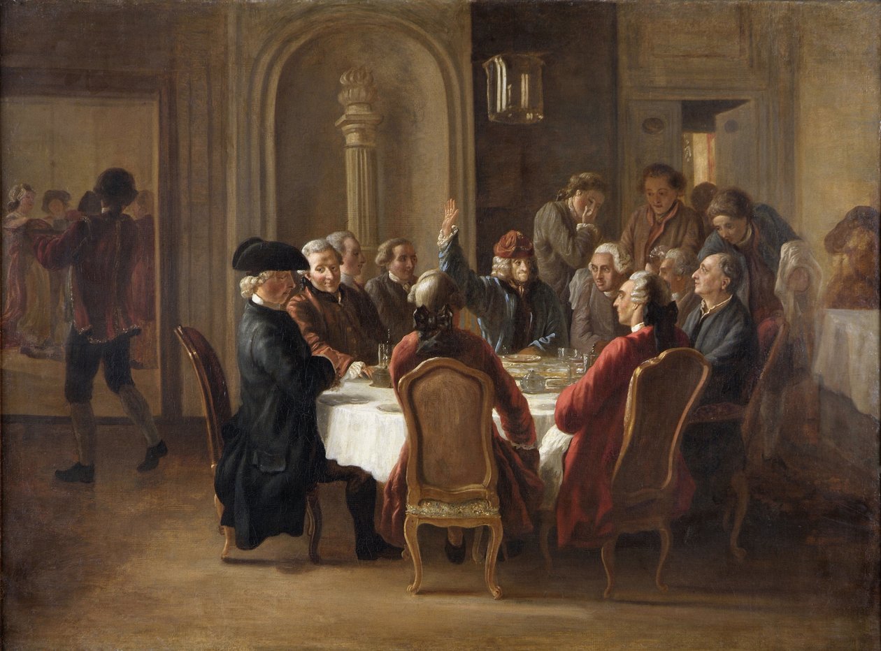 Avondmaal van de filosofen door Jean Huber