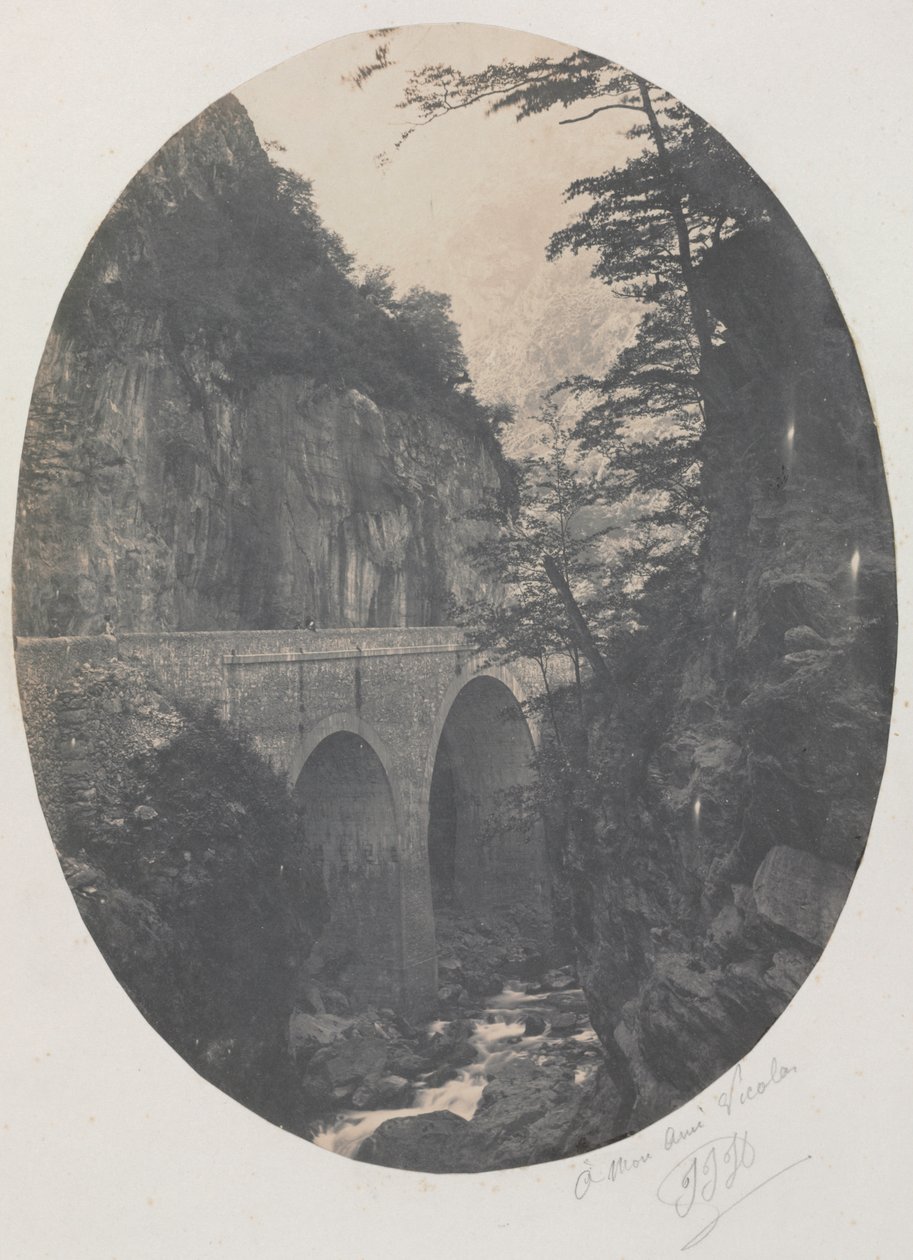 Kloof bij Eaux Chaudes, Pyreneeën door Jean Jacques Heilmann