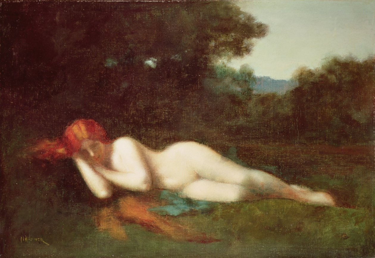 Naakt liggend door Jean Jacques Henner