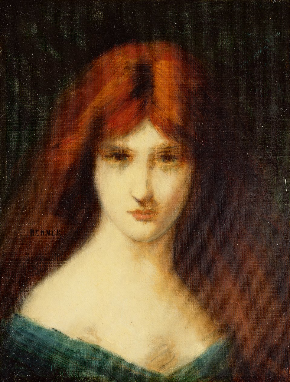 Portret van een dame door Jean Jacques Henner