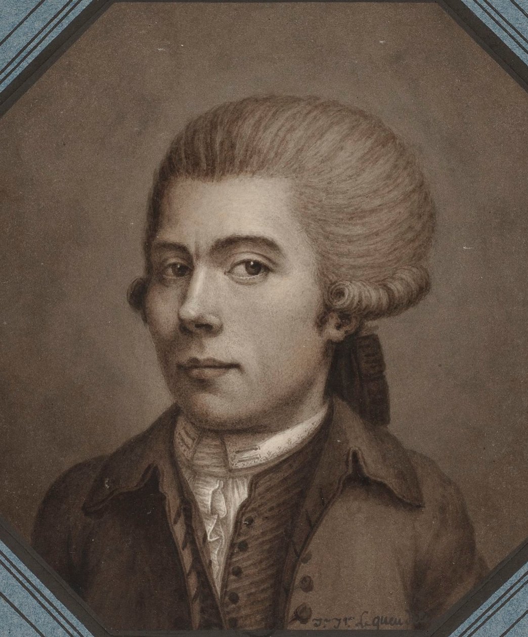 Zelfportret, 1786 door Jean Jacques Lequeu