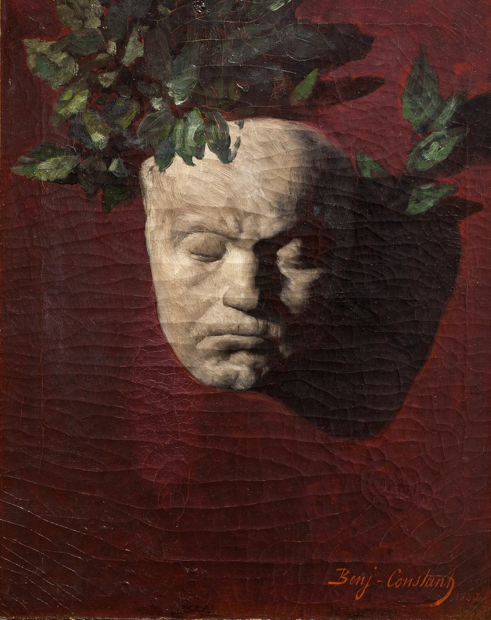 Beethovens dodenmasker door Jean Joseph Benjamin Constant